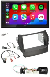 JVC Bluetooth USB Lenkrad 2DIN DAB Autoradio für Hyundai Santa Fe ab 2012 ohne N