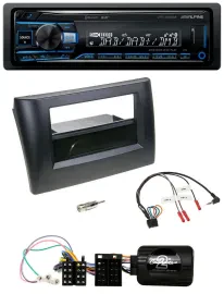 Автомагнитола Alpine USB, Bluetooth, DAB для Fiat Stilo 2001–2007, черная, с нишей