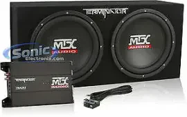MTX Audio TNP212D2 Terminator Dual Car Subwoofer Package + Amplifier (Open Box)