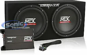 MTX Audio TNP212D2 Terminator Dual Car Subwoofer Package + Amplifier (Open Box)