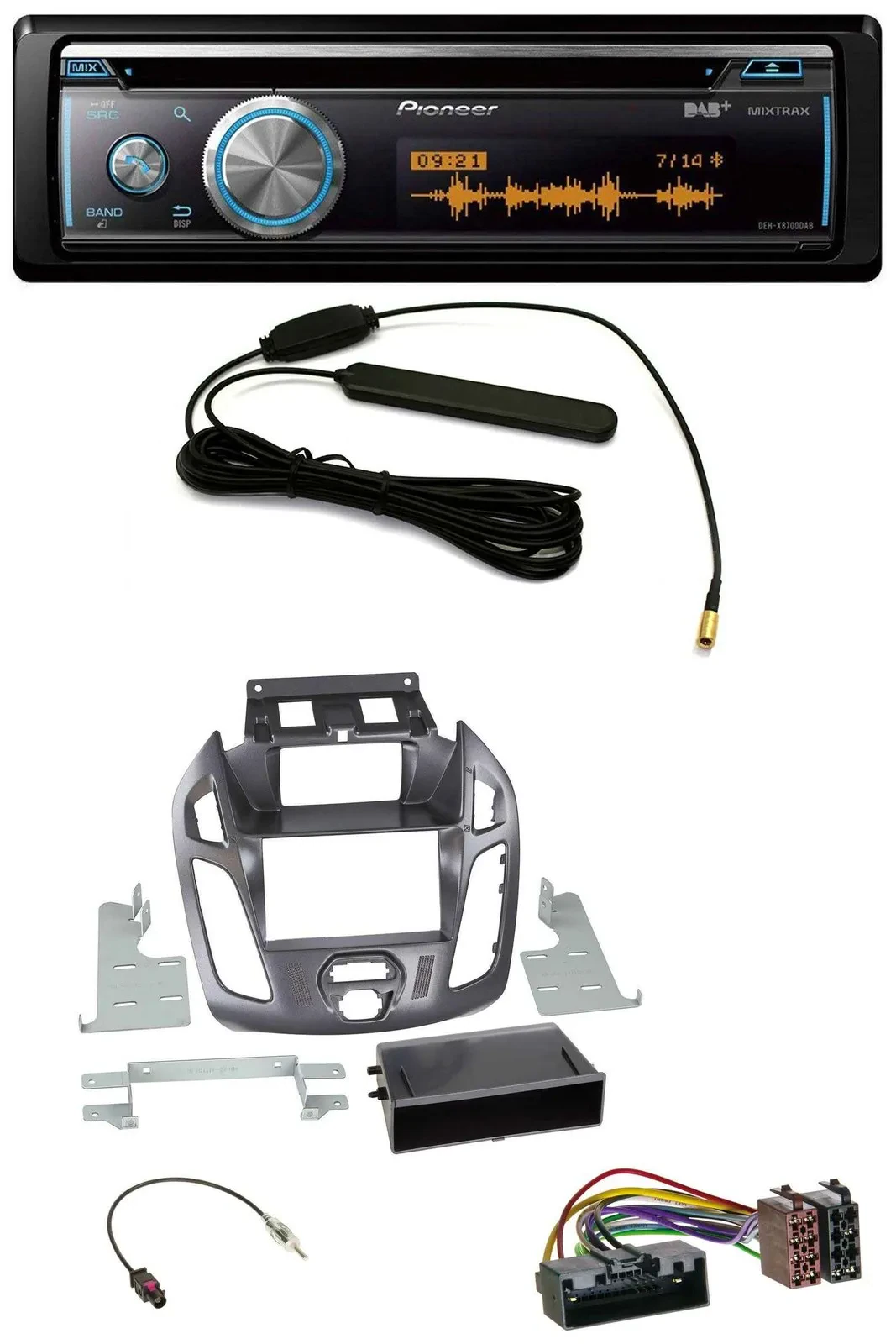 Pioneer CD USB Bluetooth DAB MP3 Autoradio für Ford Transit Connect 12-18 Displa