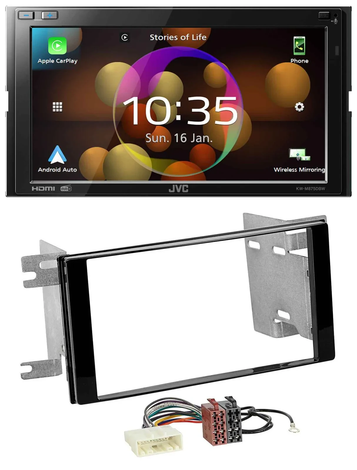 JVC DAB MP3 2DIN Bluetooth USB Autoradio für Subaru Impreza Forester 07-12