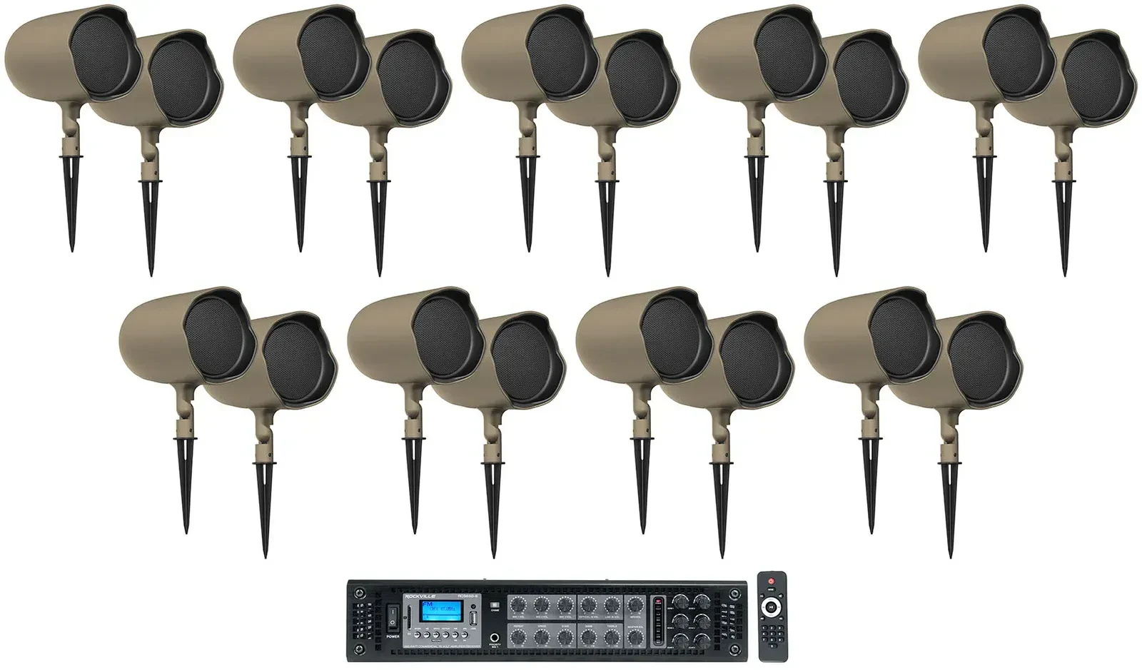 Рупорная акустика JBL GSF6-TN Tan с усилителем (18 штук)