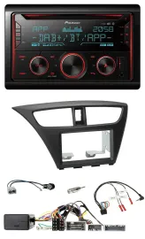 Pioneer 2DIN DAB Lenkrad Bluetooth USB CD Autoradio für Honda Civic ab 12 schwar