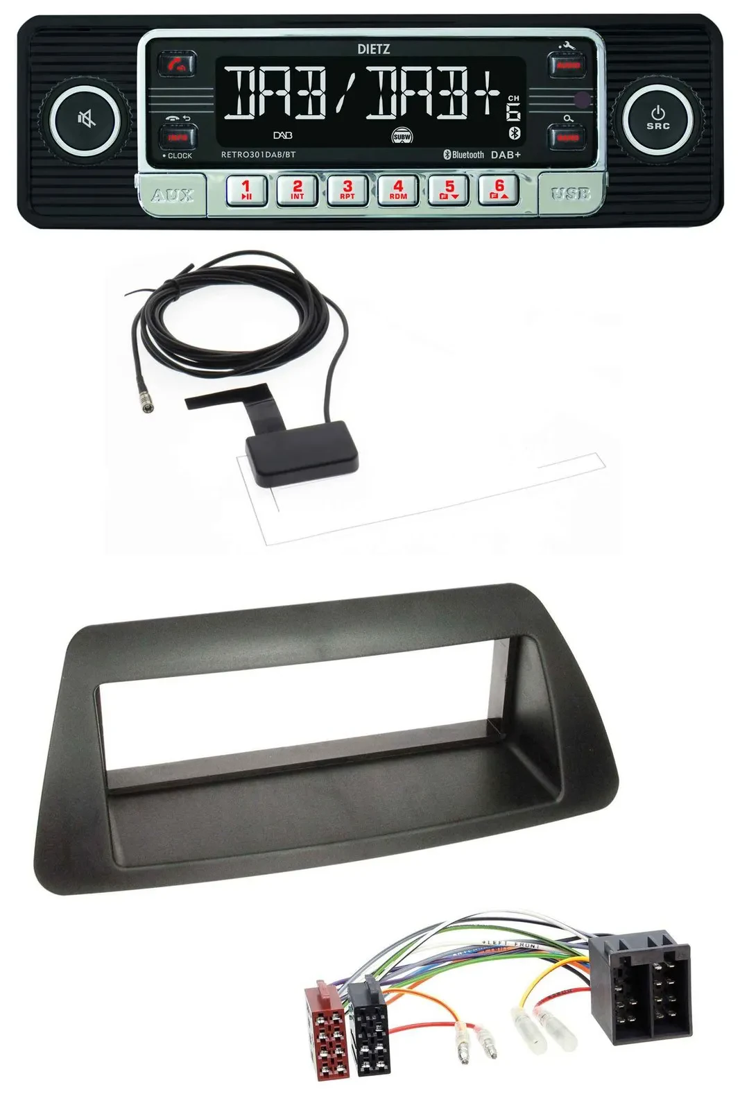 Автомагнитола для Fiat Bravo/Brava/Marea/Marea Weekend Dietz DAB, Bluetooth, USB, MP3