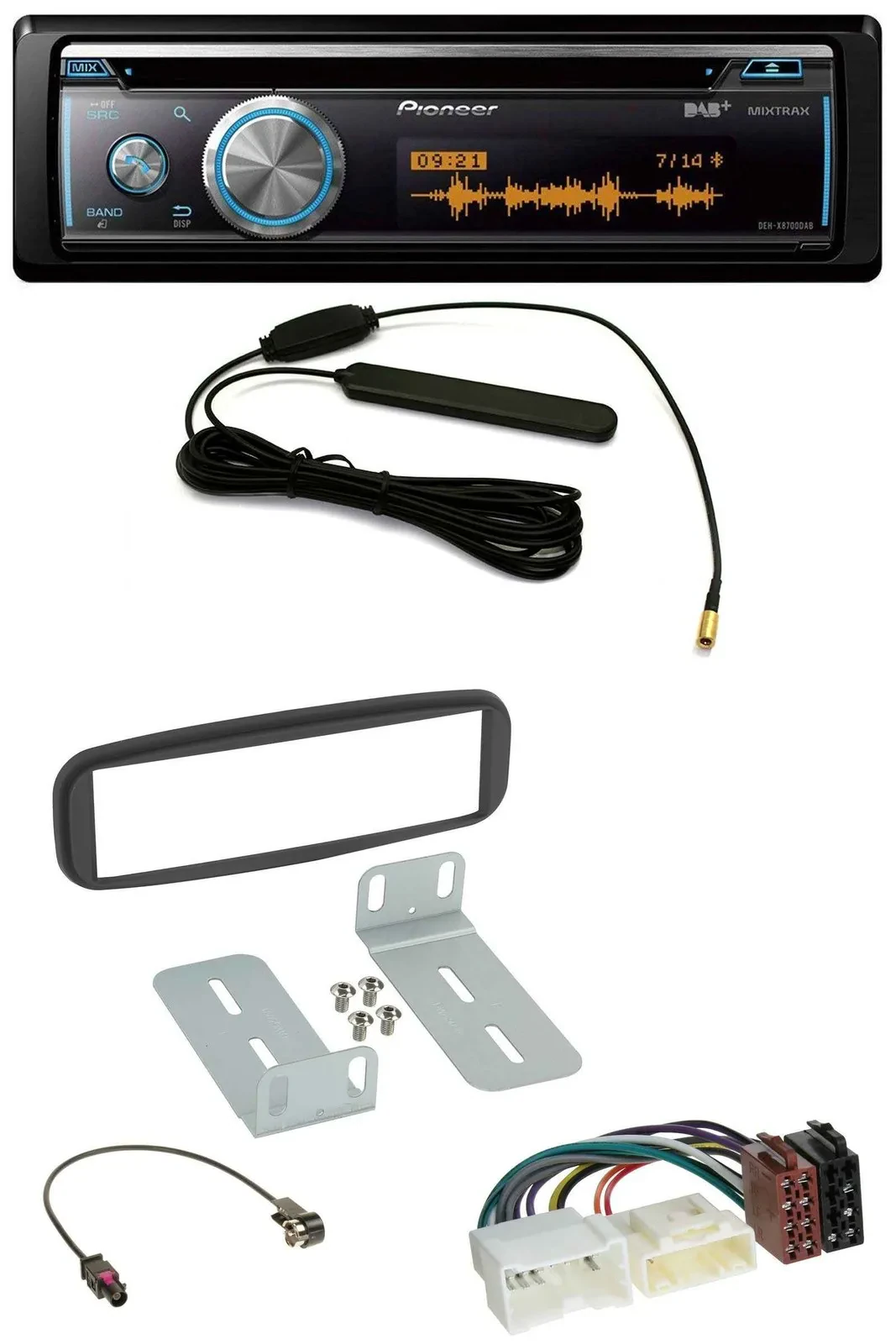 Автомагнитола для Renault Clio (2012–2017) Pioneer CD, USB, Bluetooth, DAB, MP3