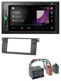 Pioneer 2DIN MP3 DAB USB Bluetooth Autoradio für BMW 3er E46 mit großem Navi Run
