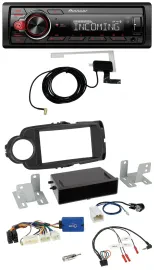 Автомагнитола для Toyota Yaris (с 2014) Pioneer DAB Bluetooth USB черный с поддержкой управления на руле