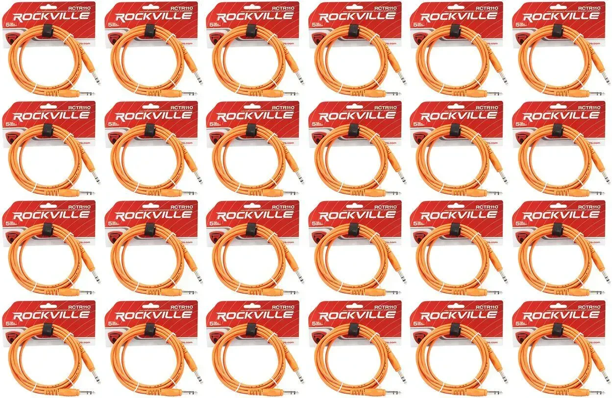 Коммутационный кабель Rockville RCTR110O Orange 3 м (24 штуки)