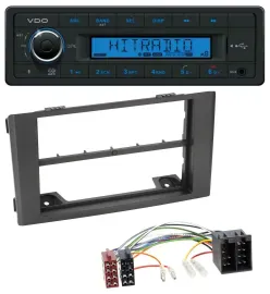 VDO AUX Bluetooth USB MP3 Autoradio für Iveco Daily (06-14) - schwarz
