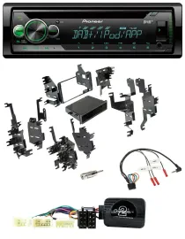 Автомагнитола Pioneer CD, USB, MP3, DAB для Toyota Yaris 2007–2012 с поддержкой управления на руле