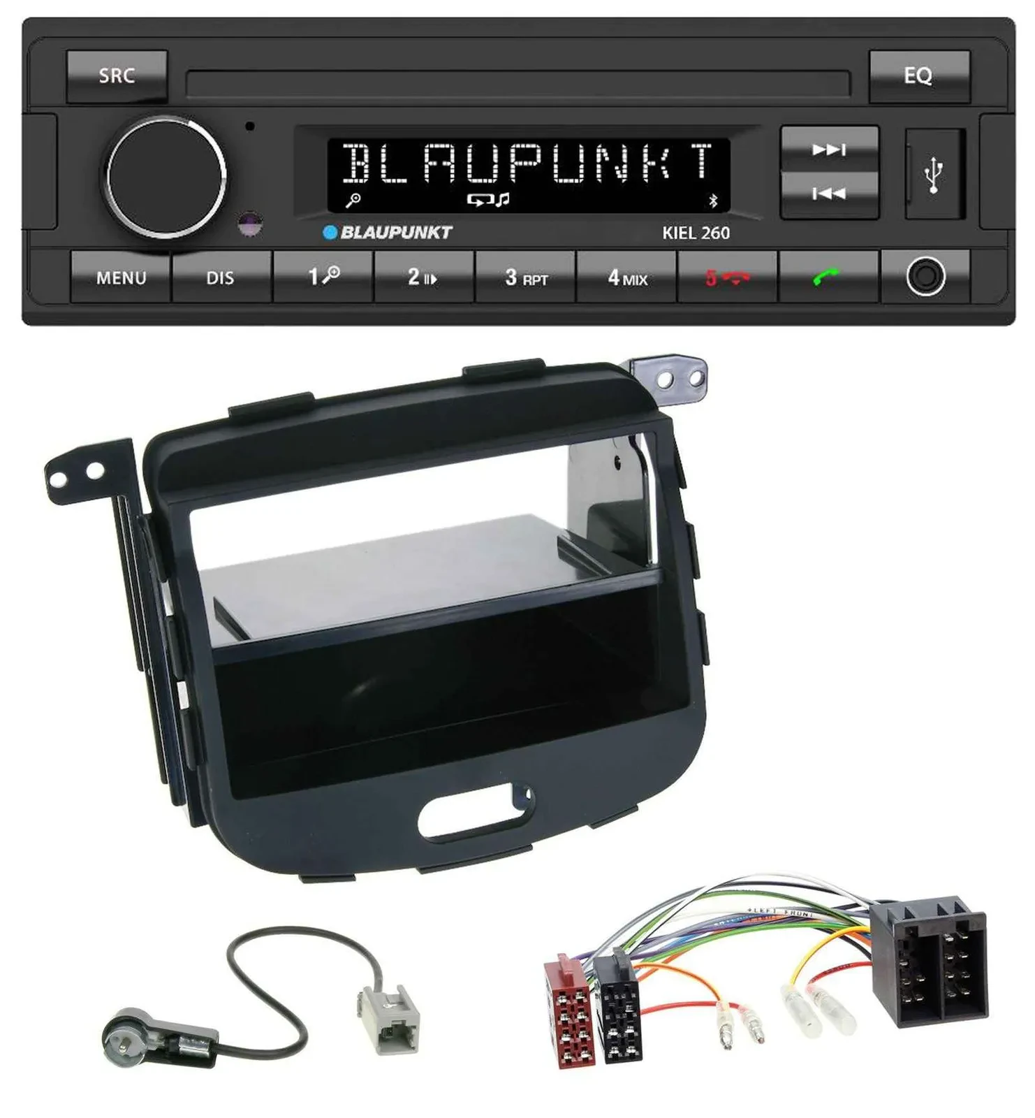 Автомагнитола Blaupunkt USB DAB Bluetooth MP3 для Hyundai i10 2008–2013 Rubber Touch