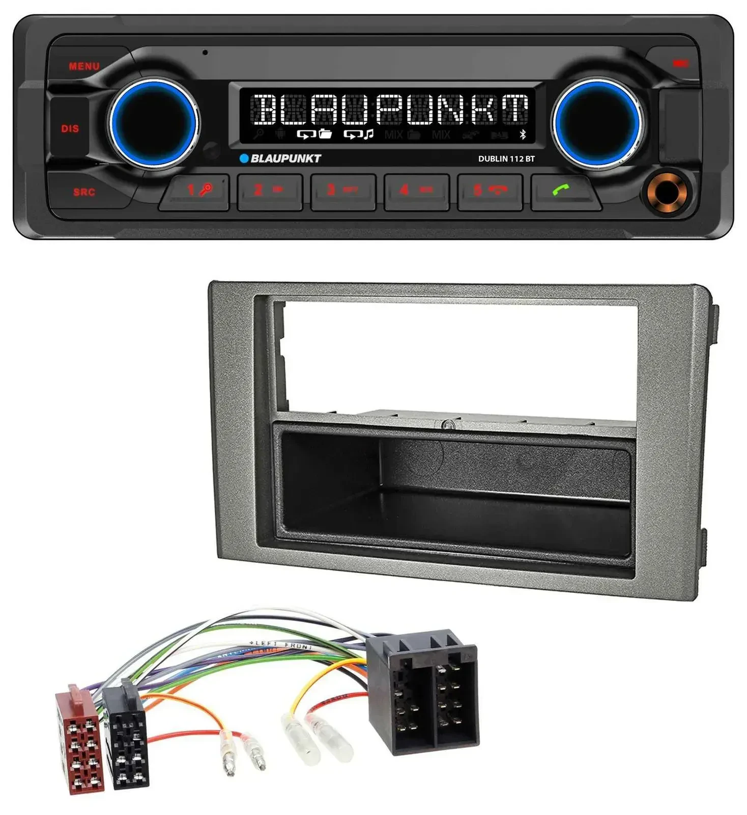 Blaupunkt MP3 Bluetooth USB AUX Autoradio für Iveco Daily (06-14) dunkelgrau