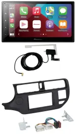 Pioneer USB Bluetooth DAB MP3 2DIN Autoradio für Kia Rio 11-14 UB schwarz