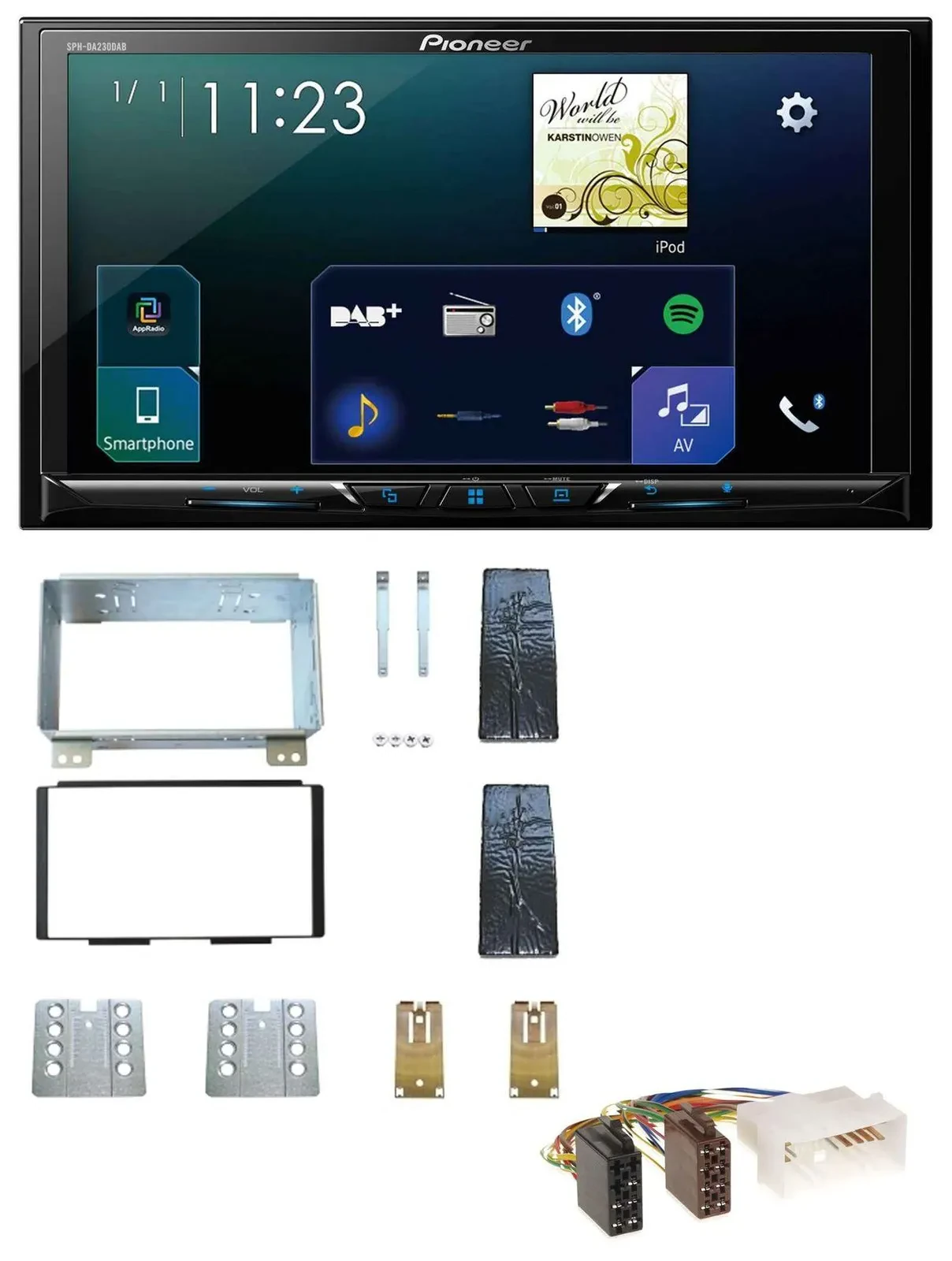 Pioneer MP3 Bluetooth USB 2DIN DAB Autoradio für Kia Carnival II VQ 06-11