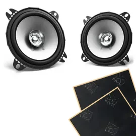 Kenwood KFC-C1056S 4" 2-Way 4-Ohm Dual Cone Car Speakers + Sound Damping