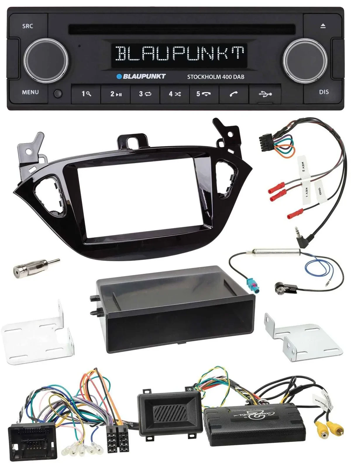 Blaupunkt Lenkrad Bluetooth DAB CD USB Autoradio für Opel Adam Corsa E ab 2013 P