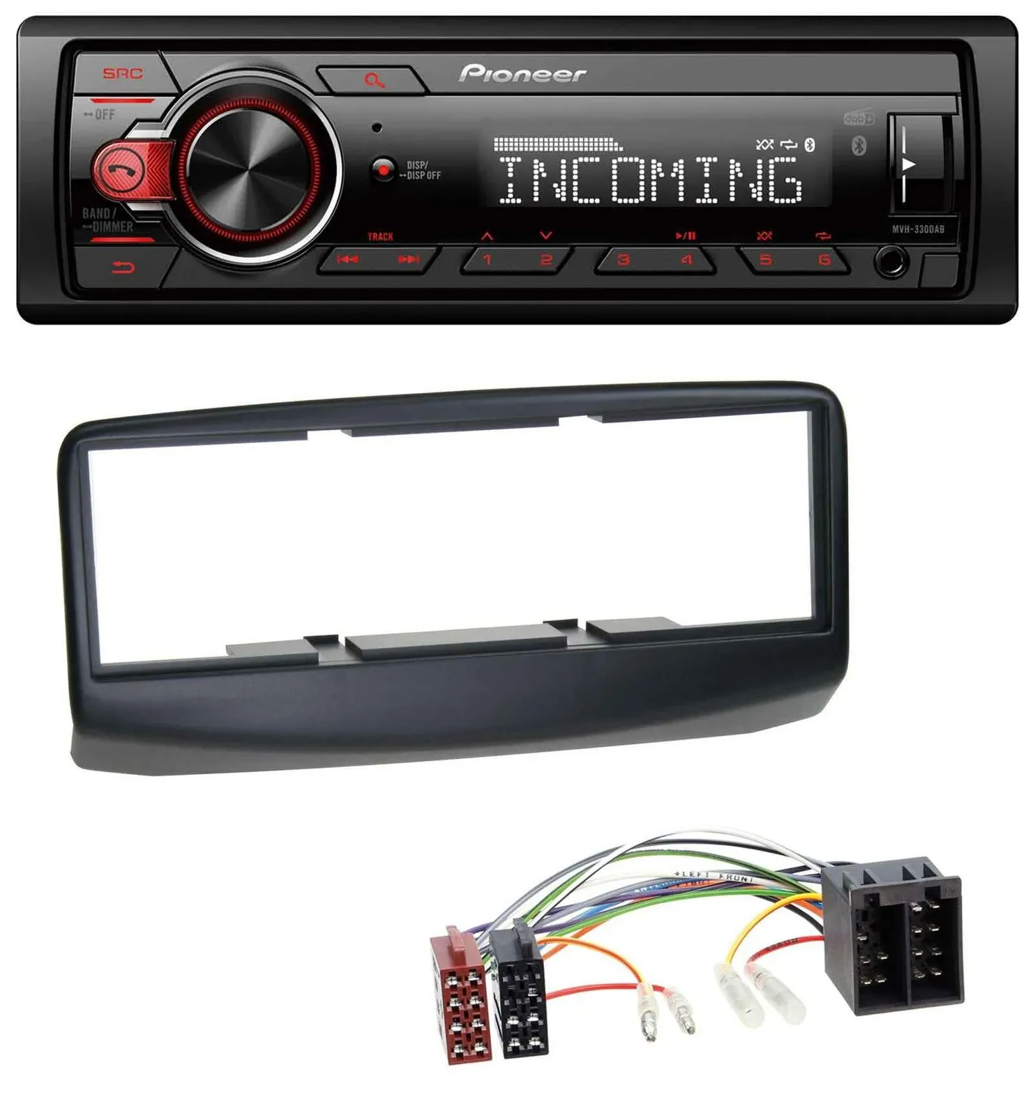 Pioneer Bluetooth USB DAB MP3 Autoradio für Fiat Multipla 186 Facelift 2006-2010