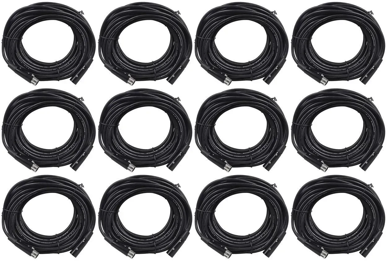 DMX-кабель Rockville RDX5M50 Black 15 м (12 штук)