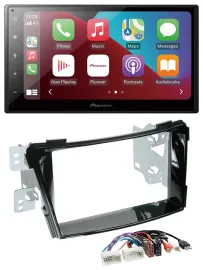 Pioneer USB MP3 DAB 2DIN Bluetooth Autoradio für Hyundai i40 ab 11 VF Klavierlac