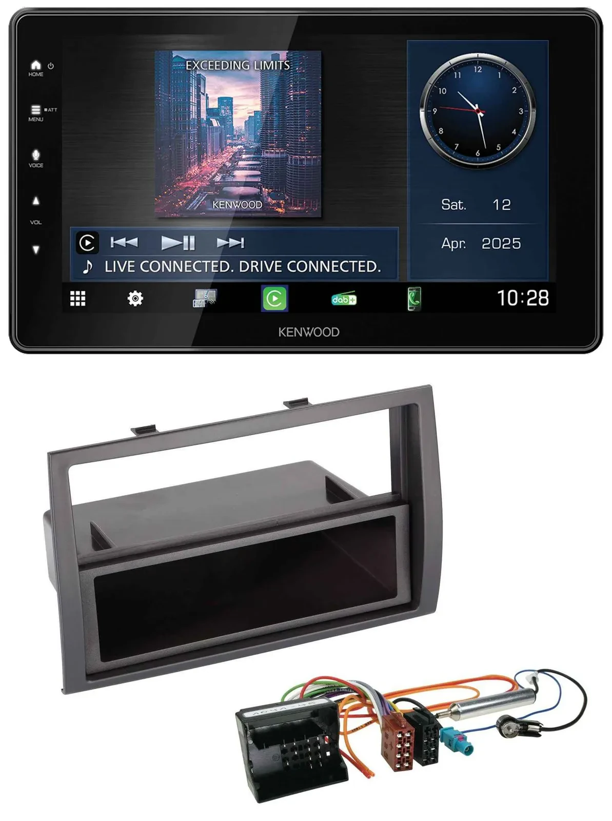 Kenwood MP3 Bluetooth USB DAB Autoradio für Citroen Jumper 2006-2011 Quadlock