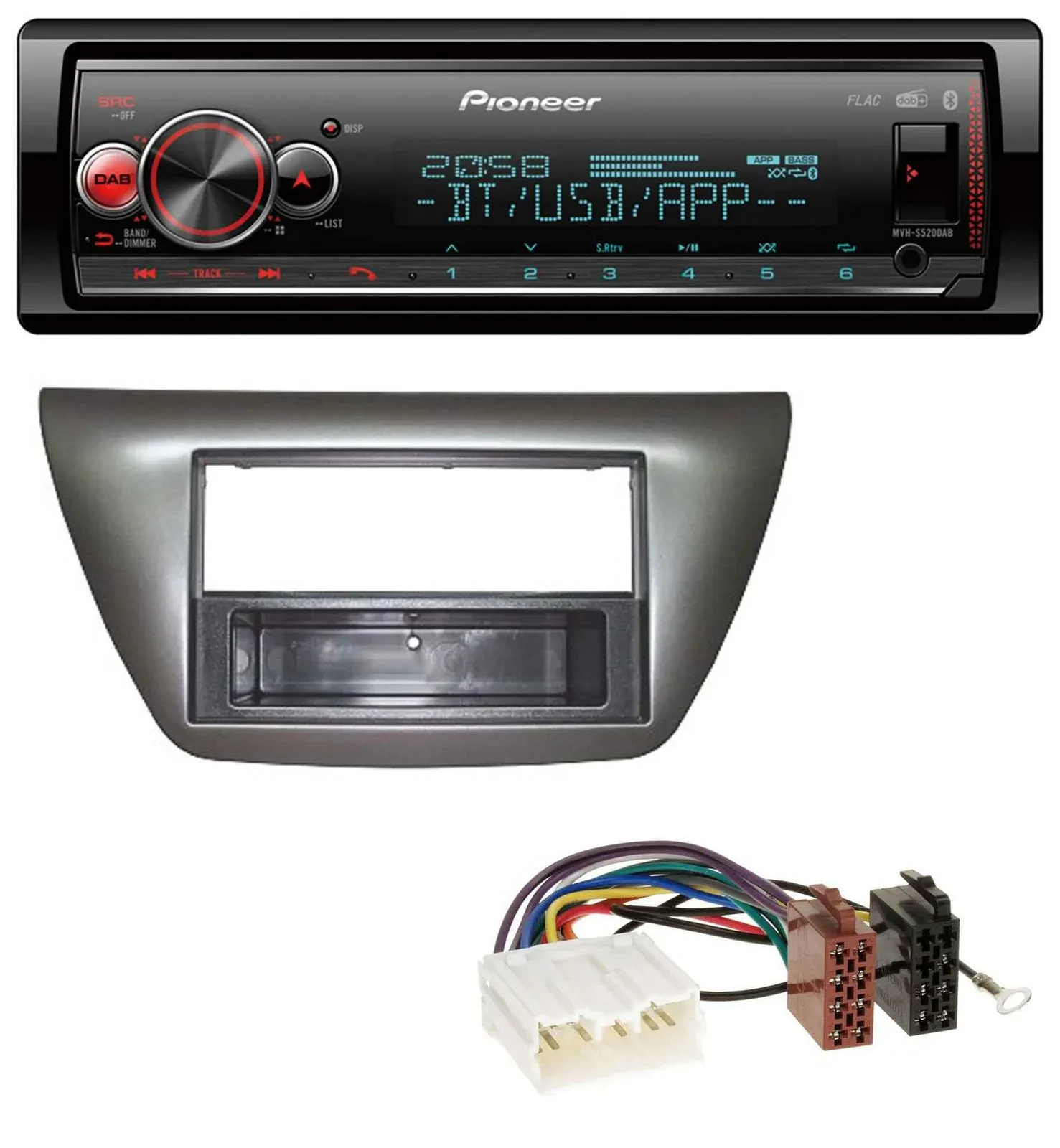 Pioneer Bluetooth USB MP3 DAB Autoradio für Mitsubishi Lancer Evo 2004-2008
