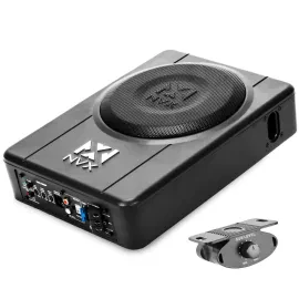 NVX QBUS8P 8" Slim Under Seat Amplified Subwoofer with Ported Enclosure