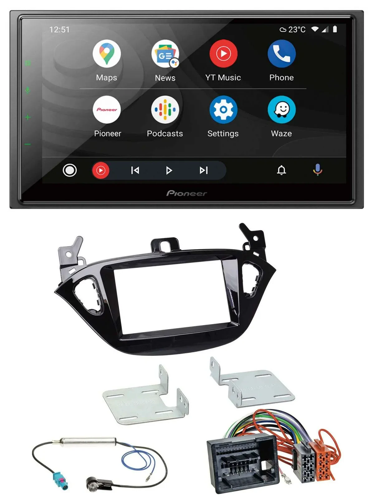 Автомагнитола для Opel Adam (с 2013), Corsa E (с 2015) Pioneer 2-DIN, DAB, Bluetooth, USB, MP3