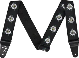 Fender Rose Woven Jacquard 2" Guitar Strap, White