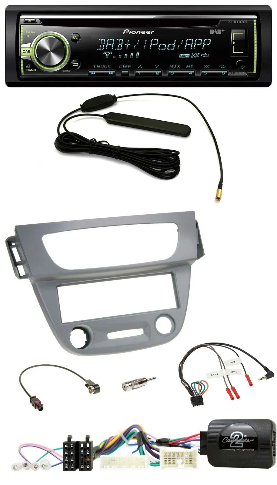 Автомагнитола для Renault Megane 3 (2012–2014) Pioneer MP3 USB CD DAB серый