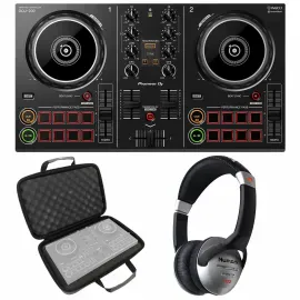 DJ-контроллер с джогом Pioneer DDJ-200 Black с аксессуарами