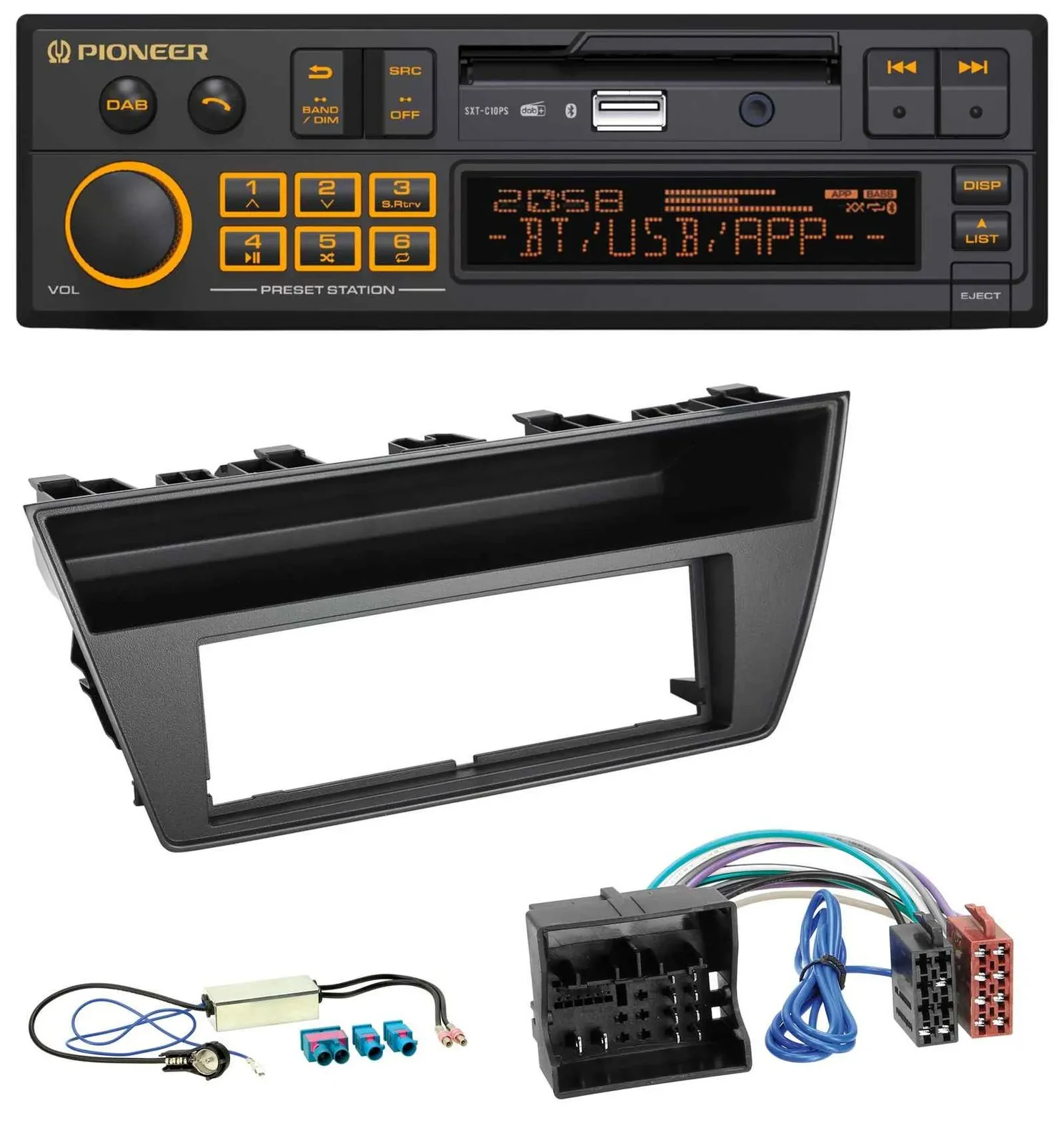 Pioneer DAB MP3 USB Bluetooth Autoradio für Skoda Fabia III (2014-2020)