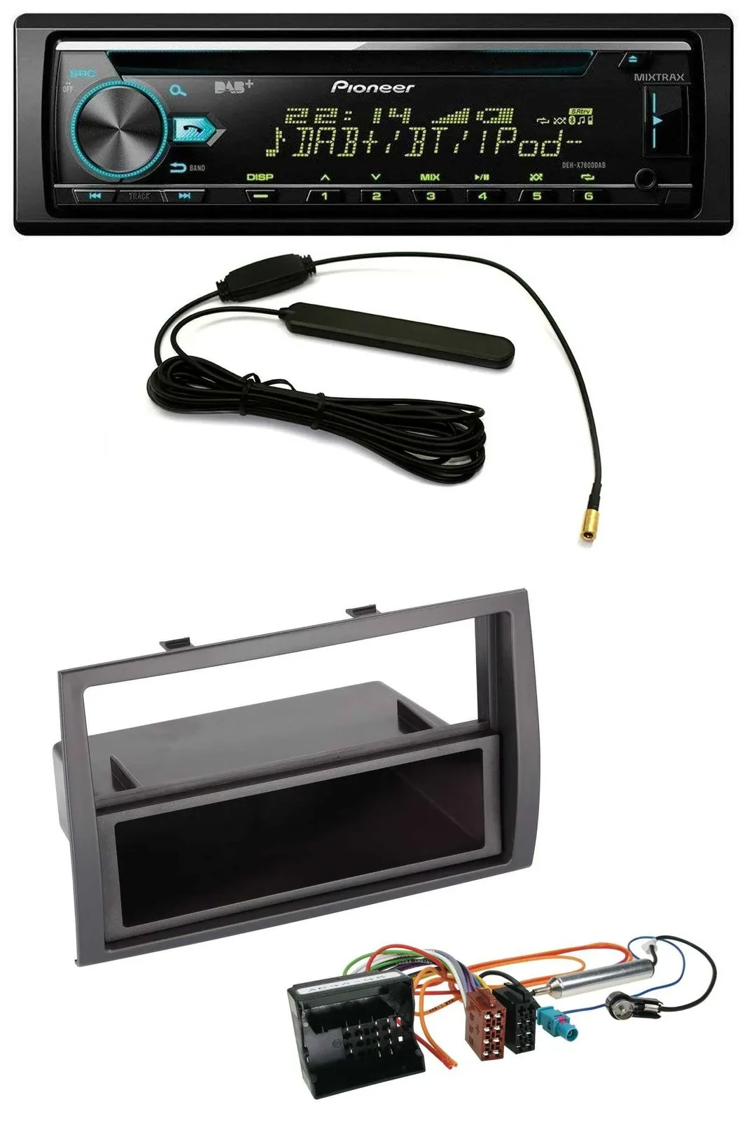Pioneer CD MP3 AUX DAB USB Autoradio für Citroen Jumper 2006-2011 Quadlock