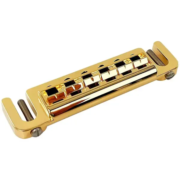 Бридж фиксированный Leo Quan Badass Wraparound Guitar Bridge With SAE 5/16" Locking Studs Gold