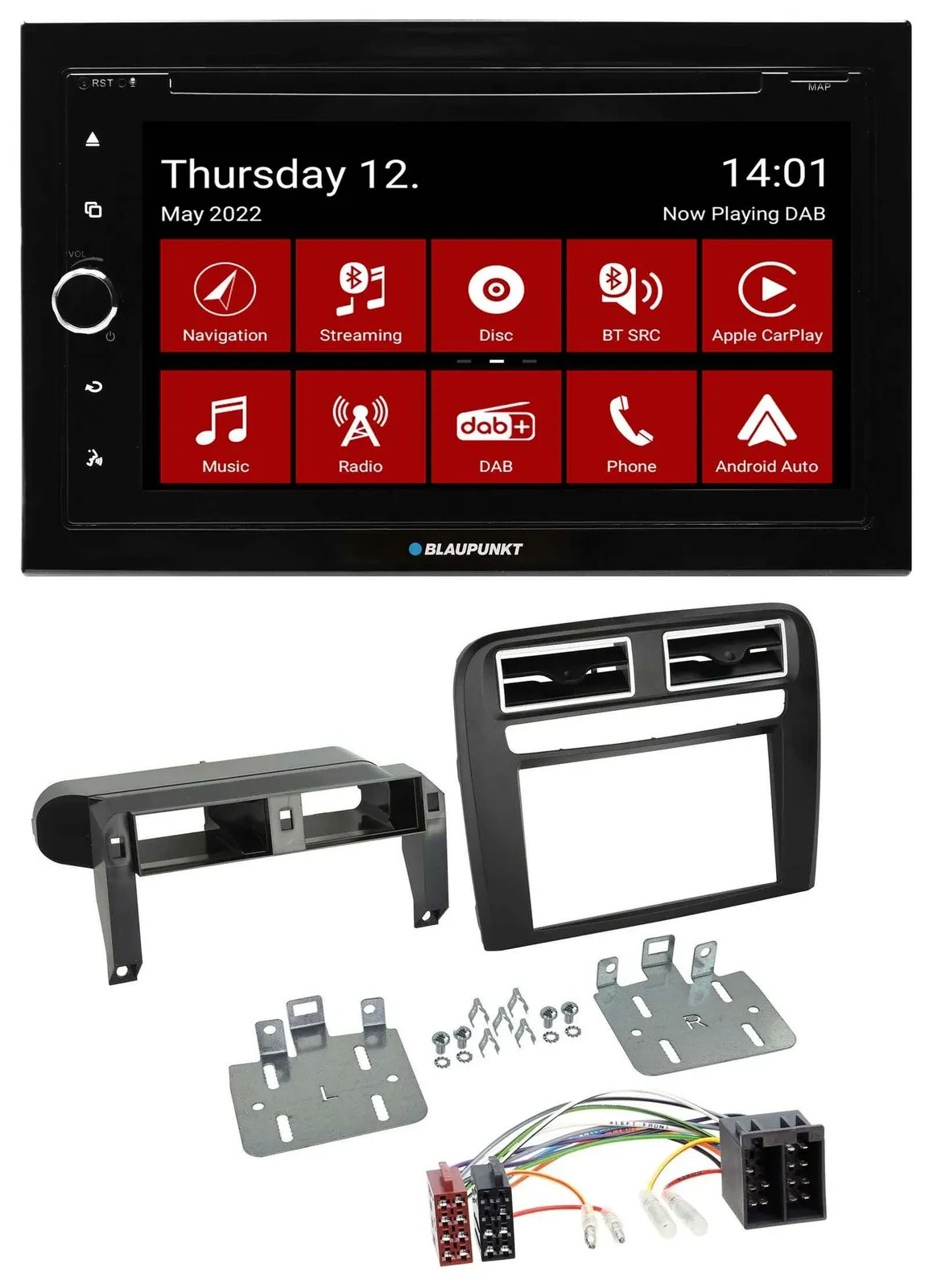 Blaupunkt MP3 DVD Bluetooth DAB 2DIN USB Autoradio für Fiat Grande Punto 2005-20