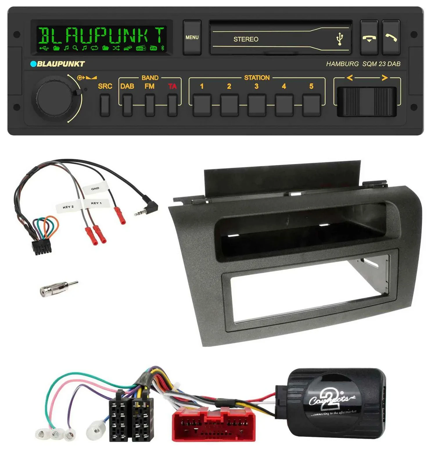 Blaupunkt USB DAB Bluetooth Lenkrad Autoradio für Mazda 3 (2003-2009)