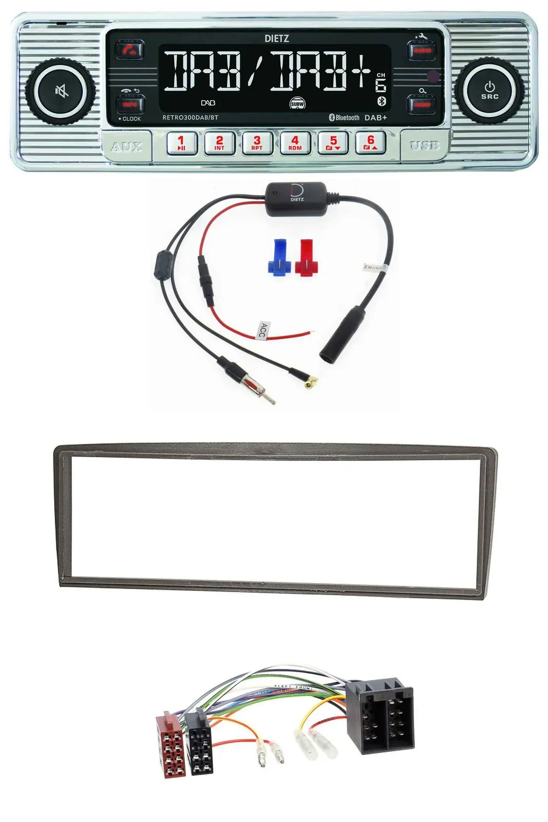 Dietz DAB USB MP3 Bluetooth Autoradio für Alfa Romeo GTV (ab 2004)