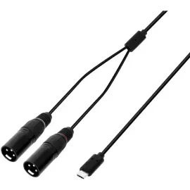 Adam Hall 3 STAR Y MM USB-C 0300 USB-C Y-Kabel 2 x XLR Male x USB-C 3m | Neu