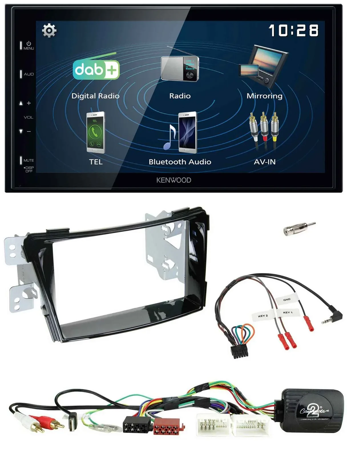 Автомагнитола для Hyundai i40 (2011–2019) Kenwood 2DIN, Bluetooth, DAB, USB, AUX