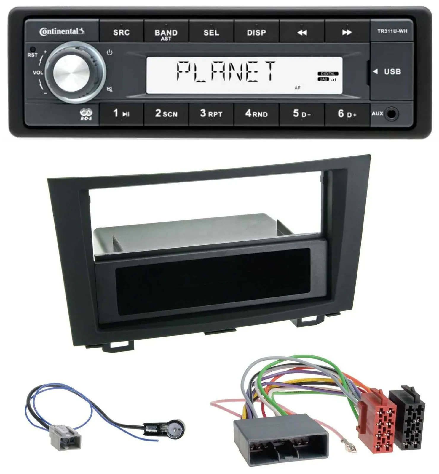 Continental USB MP3 AUX 1DIN Autoradio für Honda CR-V (ab 2007)