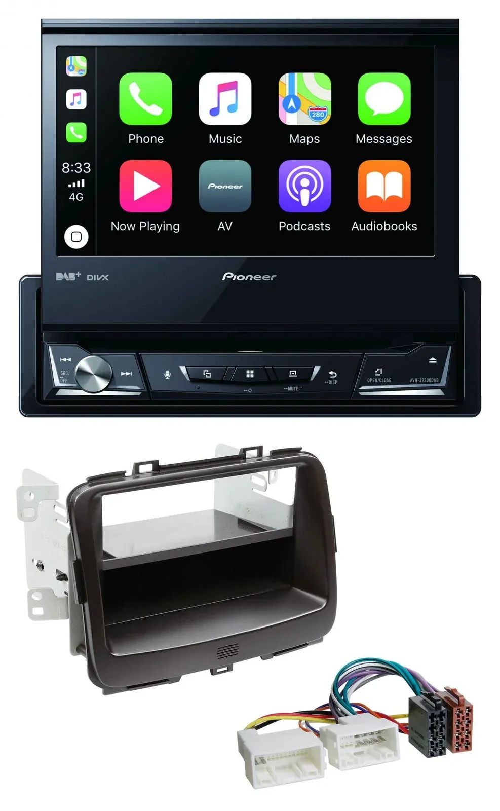 Pioneer DVD Bluetooth DAB USB MP3 Autoradio für Kia Carens 4 (RP, ab 2013)