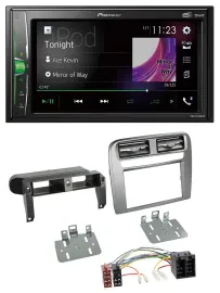 Pioneer 2DIN MP3 DAB USB Bluetooth Autoradio für Fiat Grande Punto 05-09 anthraz