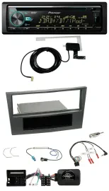 Автомагнитола для Opel Antara/Astra H/Zafira B Pioneer CD/USB/DAB, MP3, поддержка кнопок на руле, тёмно-серый