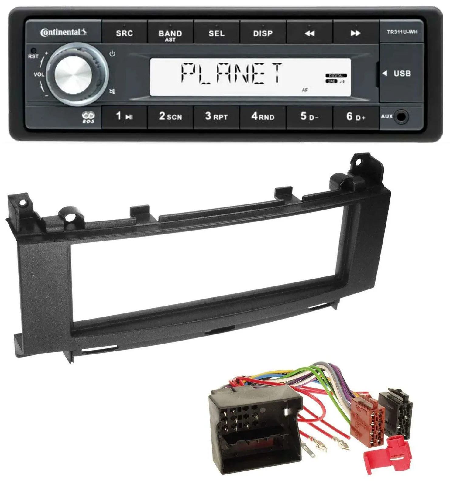 Continental USB MP3 AUX 1DIN Autoradio für Mercedes A-Klasse W169 B-Klasse W245