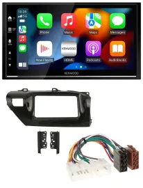 Kenwood DAB USB Bluetooth 2DIN MP3 Autoradio für Toyota Hilux (2015-2020)
