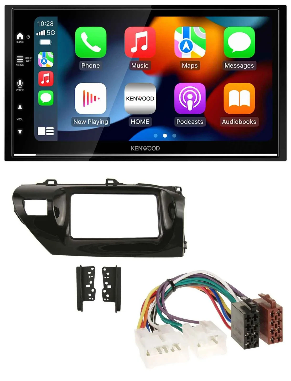 Kenwood DAB USB Bluetooth 2DIN MP3 Autoradio für Toyota Hilux (2015-2020)