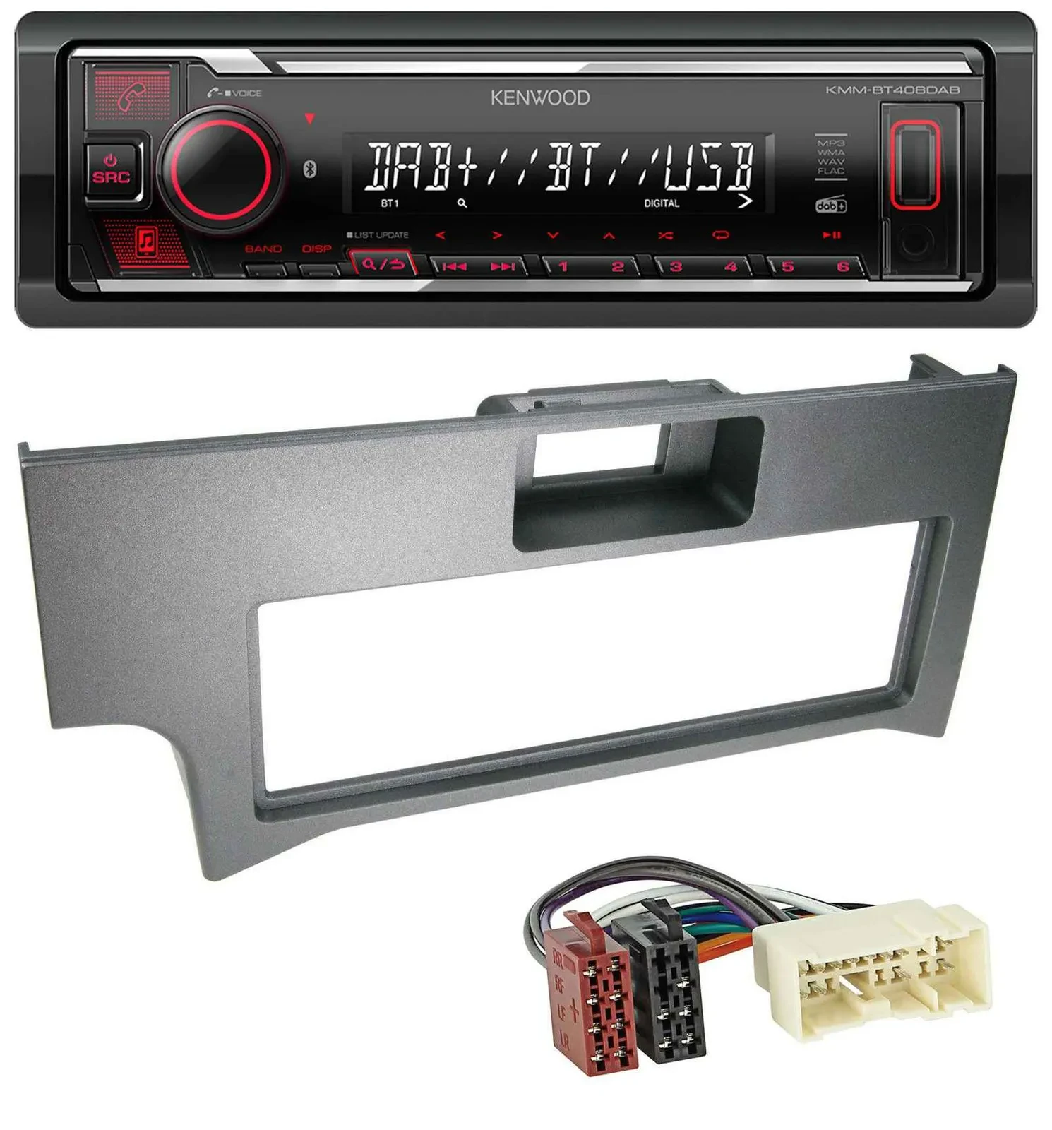 Kenwood MP3 Bluetooth USB DAB Autoradio für Nissan Primera P11-144 Facelift 1999