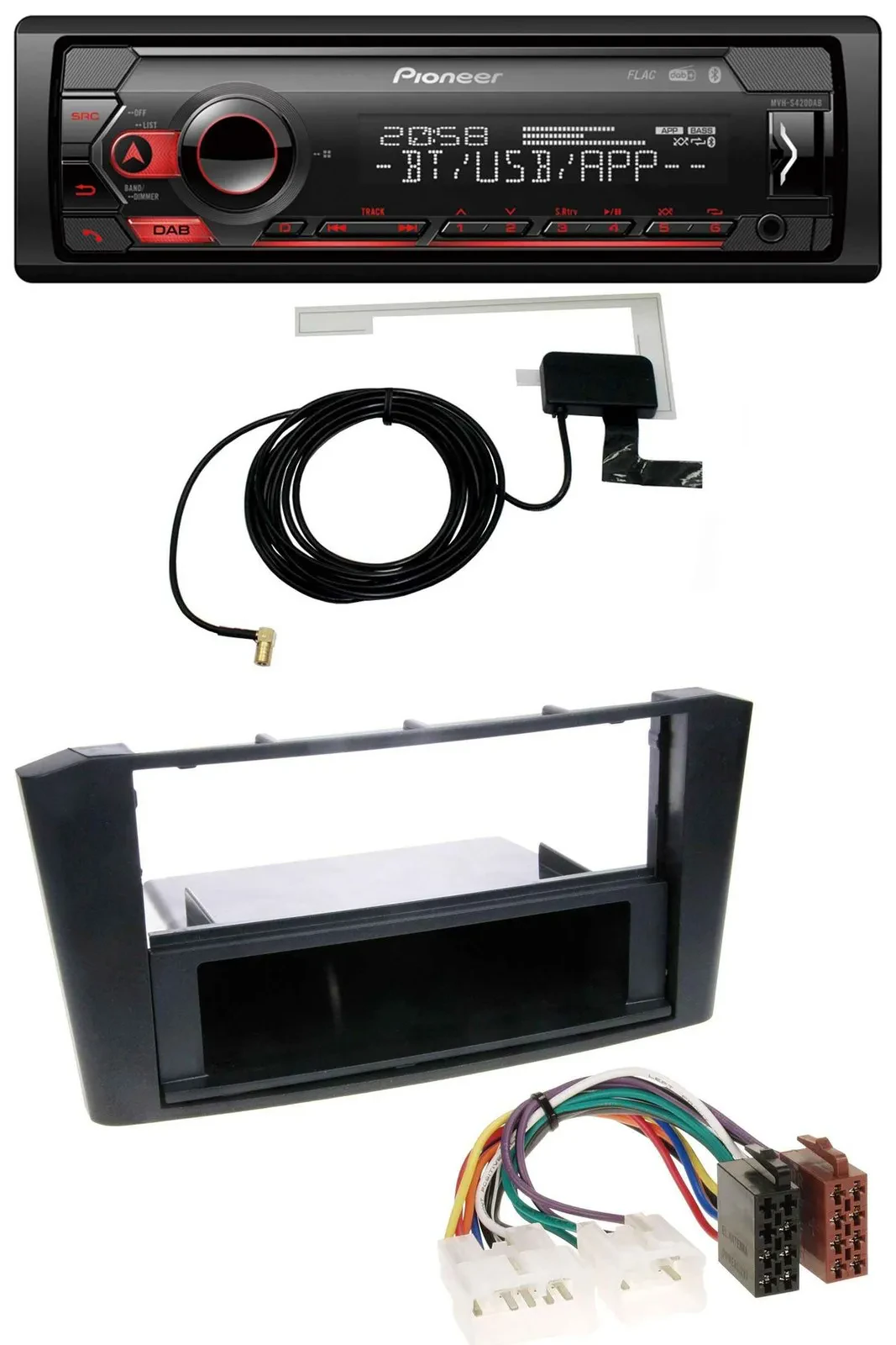Pioneer DAB USB MP3 Bluetooth Autoradio für Toyota Avensis T25 (2003-2009)
