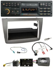 Автомагнитола для Alfa Mito 2014–2018 Blaupunkt USB, DAB, SD, Bluetooth, совместима с кнопками на руле, цвет: серебристый