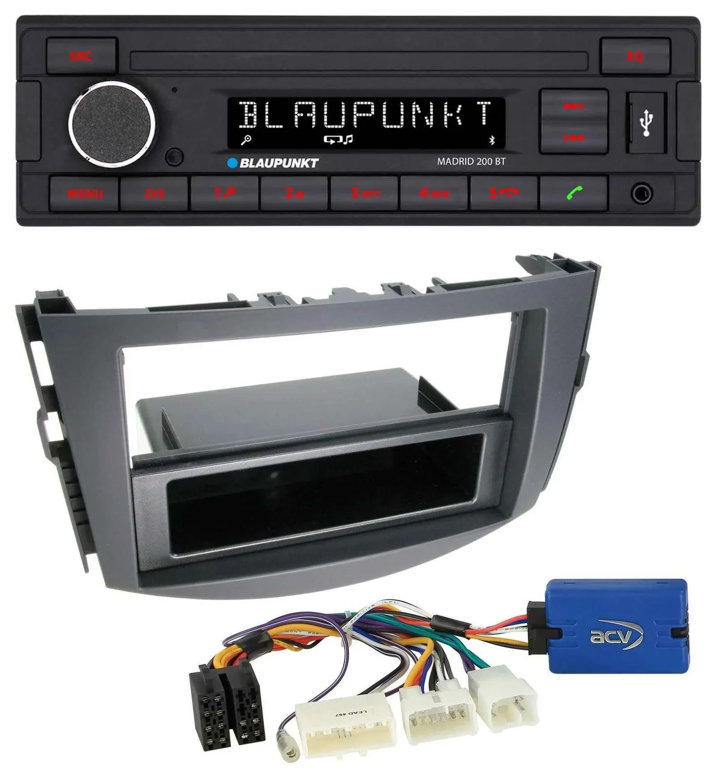 Автомагнитола Blaupunkt USB, AUX, Bluetooth, MP3 для Toyota RAV4 (2011–2013), 28-pin